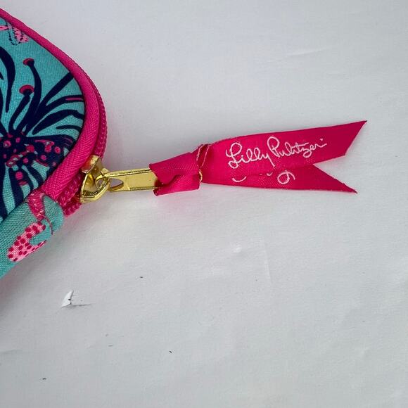 EUC Lilly Pulitzer iPad/Tablet Neoprene Blue Pink Nautical Case Holder Zipper - Picture 5 of 8